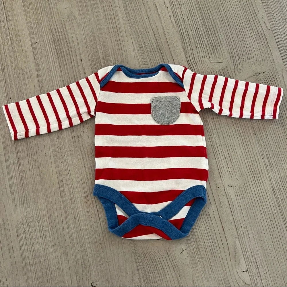 EUC Striped Long-sleeved Bodysuits - Picture 6 of 11